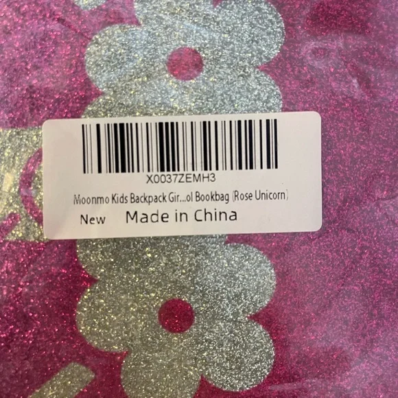 NWT - Girls Glitter Backpack/Book-bag Unicorn - Picture 9 of 9